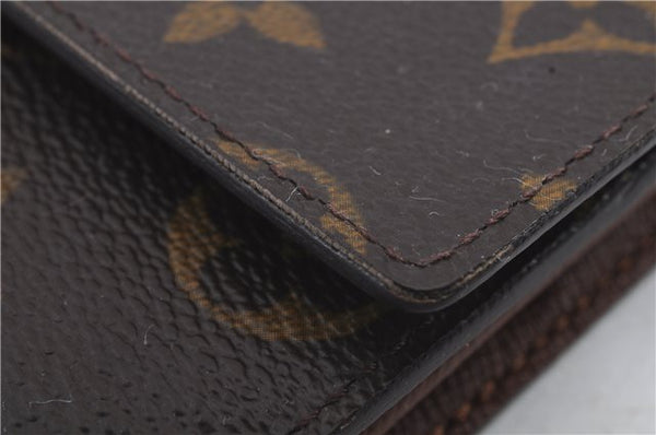 Auth Louis Vuitton Monogram Pochette Porte Monnaie Credit Wallet M61725 LV 0404D