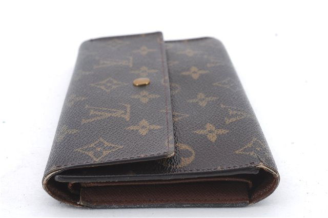 Auth Louis Vuitton Monogram Portefeuille International Wallet M61217 LV 0405D