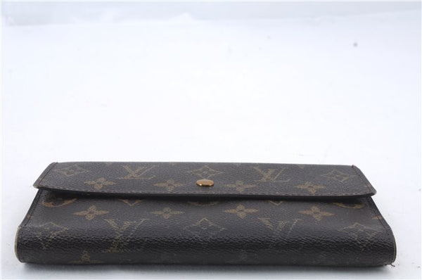 Auth Louis Vuitton Monogram Portefeuille International Wallet M61217 LV 0405D