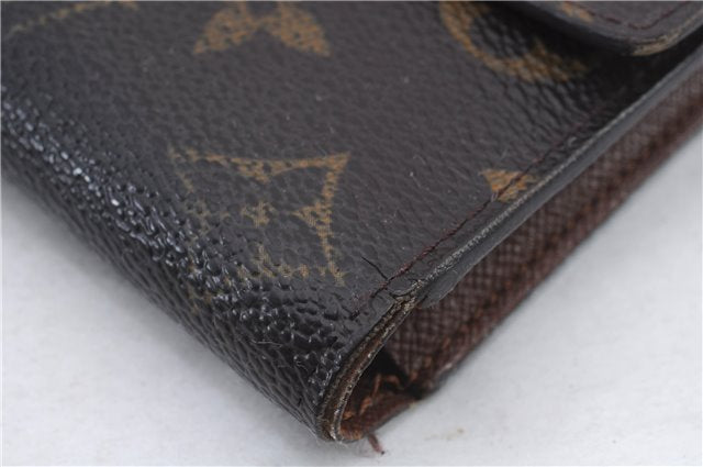 Auth Louis Vuitton Monogram Portefeuille International Wallet M61217 LV 0405D