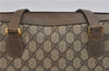 Authentic GUCCI Web Sherry Line Shoulder Hand Bag GG PVC Leather Brown 0406D