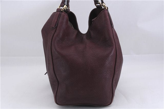 Authentic GUCCI SOHO Tassel Shoulder Tote Bag Leather 282309 Bordeaux Red 0409E