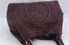 Authentic GUCCI SOHO Tassel Shoulder Tote Bag Leather 282309 Bordeaux Red 0409E