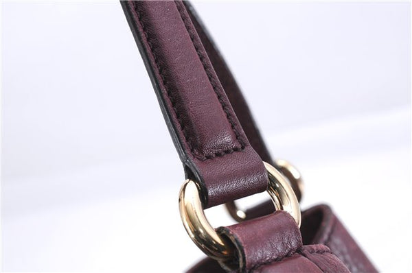 Authentic GUCCI SOHO Tassel Shoulder Tote Bag Leather 282309 Bordeaux Red 0409E