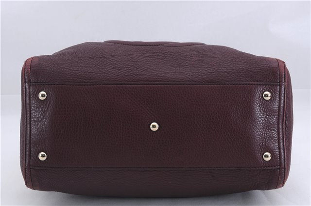 Authentic GUCCI SOHO Tassel Shoulder Tote Bag Leather 282309 Bordeaux Red 0409E