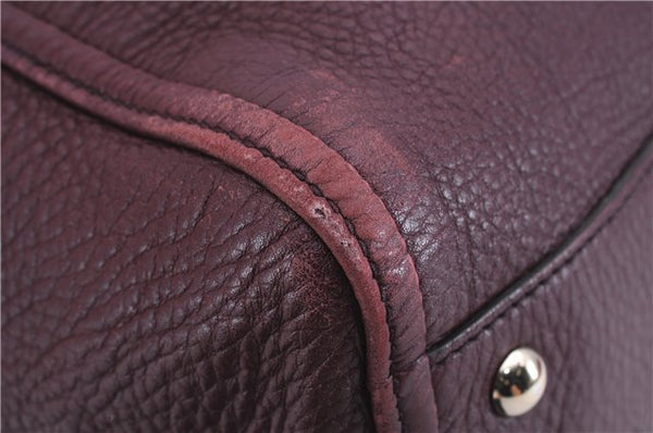 Authentic GUCCI SOHO Tassel Shoulder Tote Bag Leather 282309 Bordeaux Red 0409E