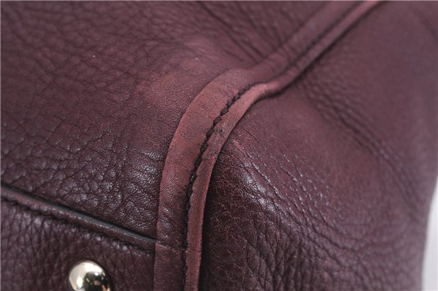 Authentic GUCCI SOHO Tassel Shoulder Tote Bag Leather 282309 Bordeaux Red 0409E