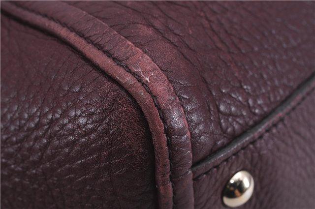 Authentic GUCCI SOHO Tassel Shoulder Tote Bag Leather 282309 Bordeaux Red 0409E