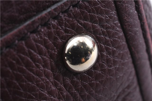 Authentic GUCCI SOHO Tassel Shoulder Tote Bag Leather 282309 Bordeaux Red 0409E