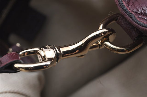 Authentic GUCCI SOHO Tassel Shoulder Tote Bag Leather 282309 Bordeaux Red 0409E