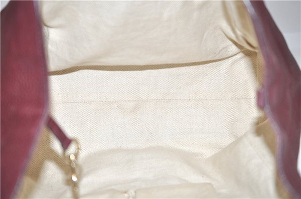 Authentic GUCCI SOHO Tassel Shoulder Tote Bag Leather 282309 Bordeaux Red 0409E