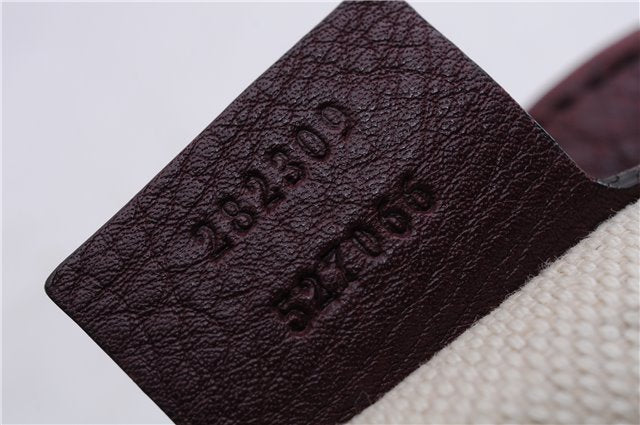 Authentic GUCCI SOHO Tassel Shoulder Tote Bag Leather 282309 Bordeaux Red 0409E