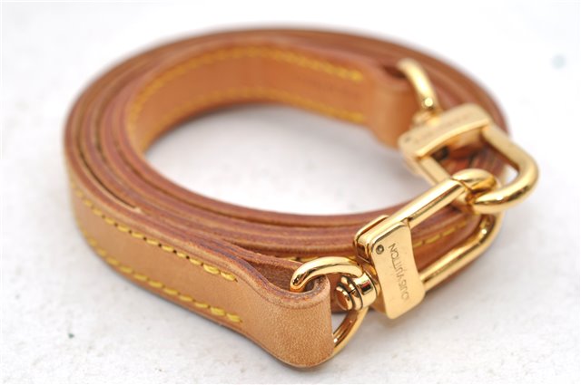 Authentic Louis Vuitton Leather Shoulder Strap Beige 39.4