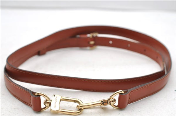 Authentic Louis Vuitton Leather Shoulder Strap Brown 40.4-47.2" LV 0411D