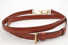 Authentic Louis Vuitton Leather Shoulder Strap Brown 40.4-47.2" LV 0411D