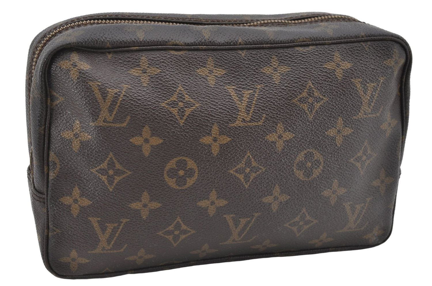 Auth Louis Vuitton Monogram Trousse Toilette 23 Clutch Hand Bag M47524 LV 0411E