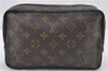 Auth Louis Vuitton Monogram Trousse Toilette 23 Clutch Hand Bag M47524 LV 0411E