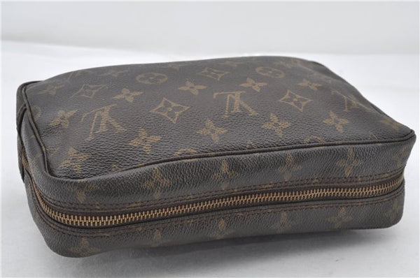 Auth Louis Vuitton Monogram Trousse Toilette 23 Clutch Hand Bag M47524 LV 0411E