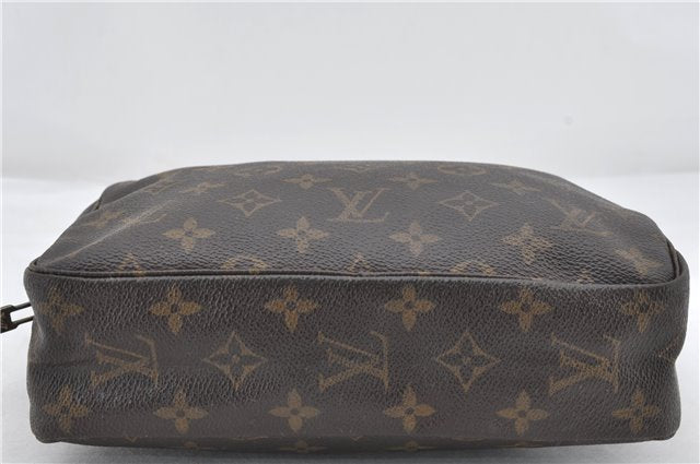 Auth Louis Vuitton Monogram Trousse Toilette 23 Clutch Hand Bag M47524 LV 0411E