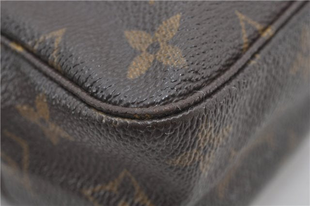 Auth Louis Vuitton Monogram Trousse Toilette 23 Clutch Hand Bag M47524 LV 0411E