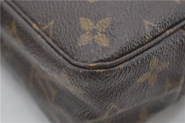 Auth Louis Vuitton Monogram Trousse Toilette 23 Clutch Hand Bag M47524 LV 0411E