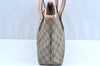 Authentic GUCCI Shoulder Hand Tote Bag Purse GG PVC Leather 211138 Brown 0411G
