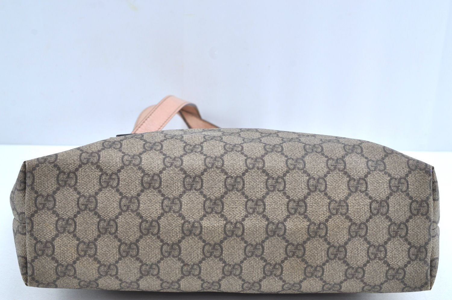 Authentic GUCCI Shoulder Hand Tote Bag Purse GG PVC Leather 211138 Brown 0411G