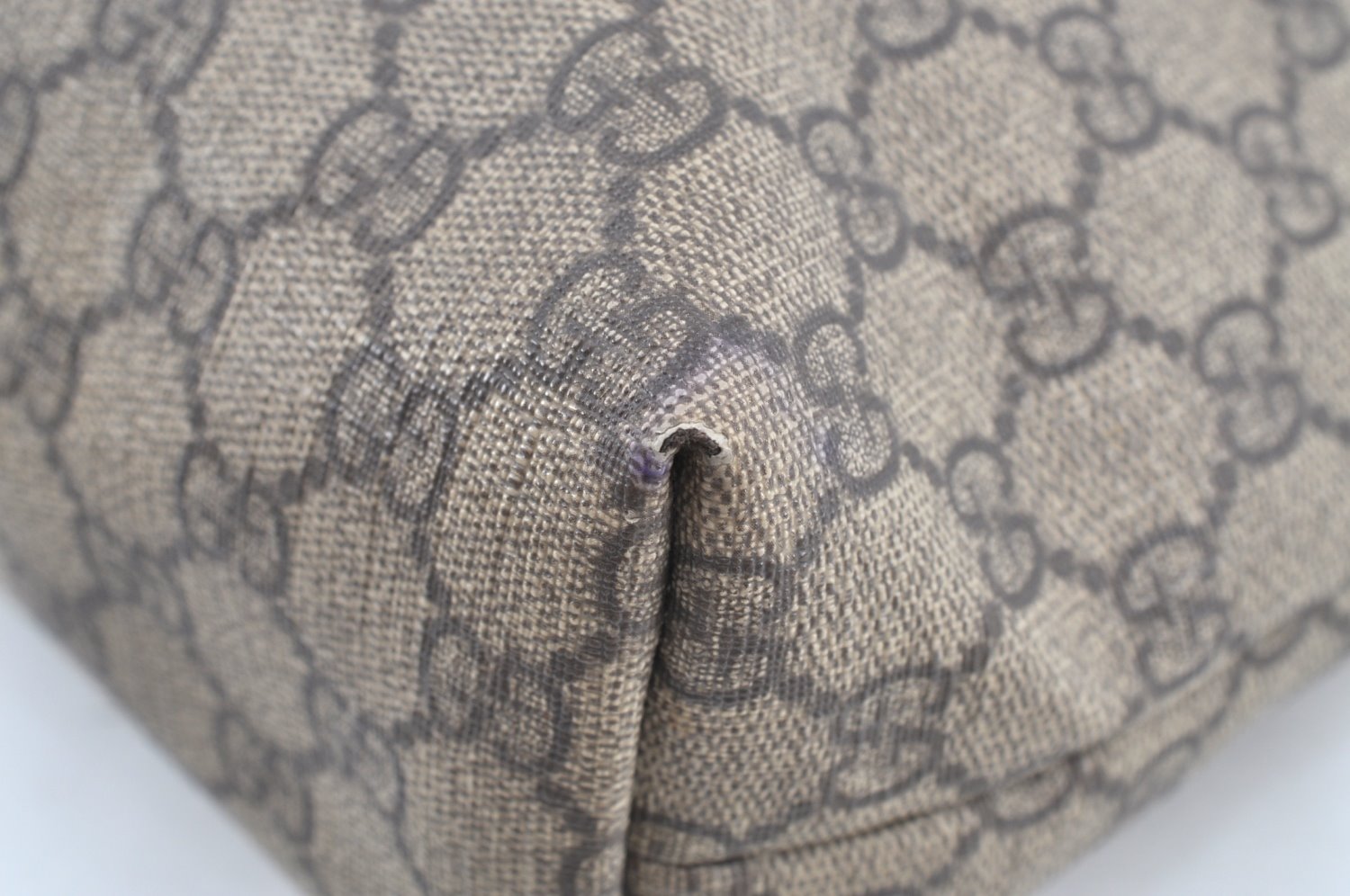 Authentic GUCCI Shoulder Hand Tote Bag Purse GG PVC Leather 211138 Brown 0411G