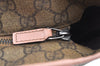 Authentic GUCCI Shoulder Hand Tote Bag Purse GG PVC Leather 211138 Brown 0411G