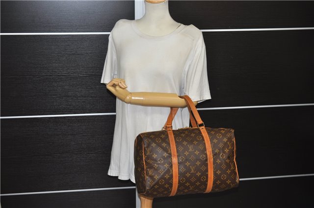 Authentic Louis Vuitton Monogram Sac Souple 35 Hand Boston Bag M41626 LV 0412E