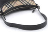 Authentic BURBERRY Nova Check Nylon Leather Shoulder Hand Bag Purse Black 0416D