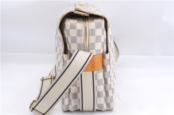 Auth Louis Vuitton Damier Azur Naviglio Shoulder Cross Body Bag N51189 LV 0418E