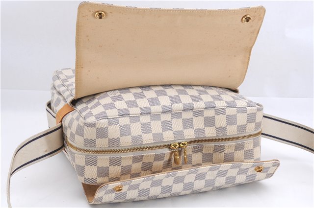 Auth Louis Vuitton Damier Azur Naviglio Shoulder Cross Body Bag N51189 LV 0418E