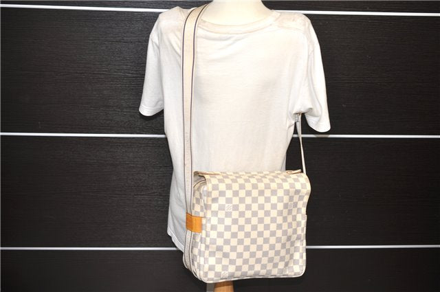 Auth Louis Vuitton Damier Azur Naviglio Shoulder Cross Body Bag N51189 LV 0418E