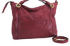 Authentic GUCCI Miss GG 2Way Hand Shoulder Bag Leather 323675 Red 0420E