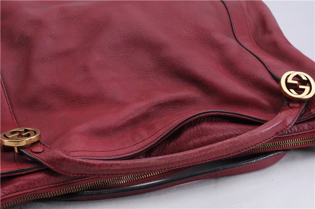 Authentic GUCCI Miss GG 2Way Hand Shoulder Bag Leather 323675 Red 0420E