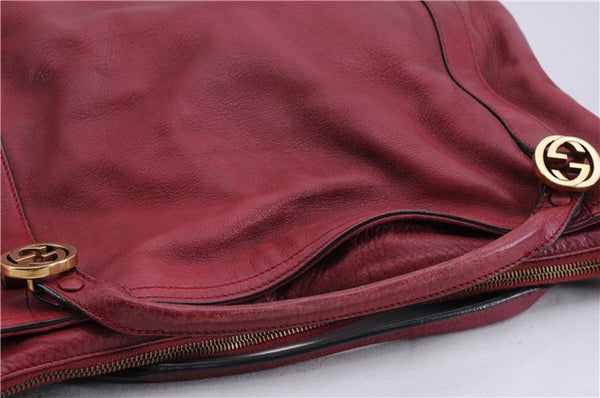 Authentic GUCCI Miss GG 2Way Hand Shoulder Bag Leather 323675 Red 0420E