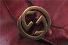 Authentic GUCCI Miss GG 2Way Hand Shoulder Bag Leather 323675 Red 0420E