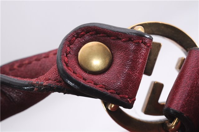 Authentic GUCCI Miss GG 2Way Hand Shoulder Bag Leather 323675 Red 0420E