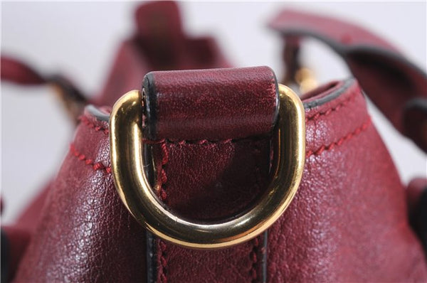 Authentic GUCCI Miss GG 2Way Hand Shoulder Bag Leather 323675 Red 0420E