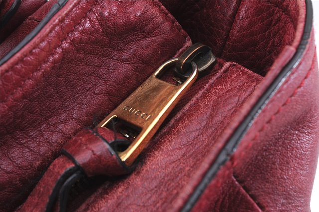 Authentic GUCCI Miss GG 2Way Hand Shoulder Bag Leather 323675 Red 0420E