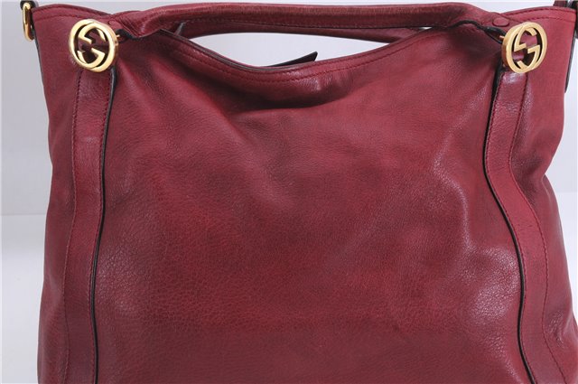 Authentic GUCCI Miss GG 2Way Hand Shoulder Bag Leather 323675 Red 0420E