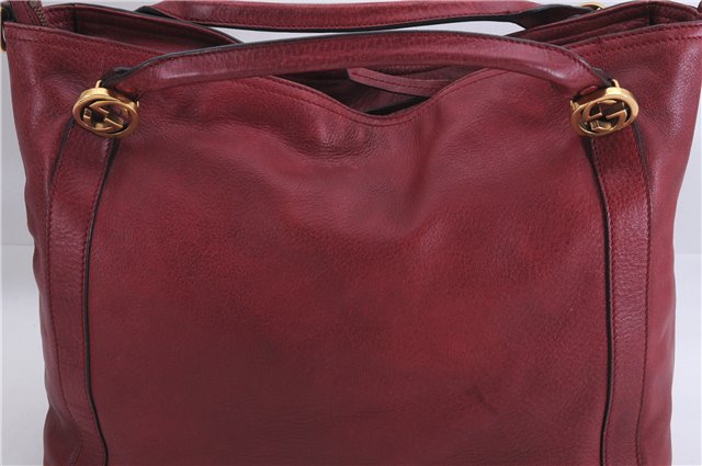 Authentic GUCCI Miss GG 2Way Hand Shoulder Bag Leather 323675 Red 0420E