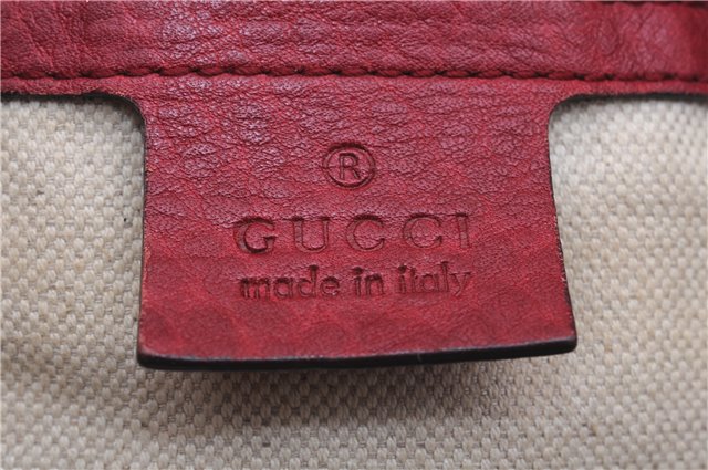 Authentic GUCCI Miss GG 2Way Hand Shoulder Bag Leather 323675 Red 0420E