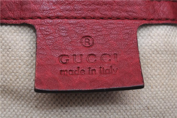 Authentic GUCCI Miss GG 2Way Hand Shoulder Bag Leather 323675 Red 0420E