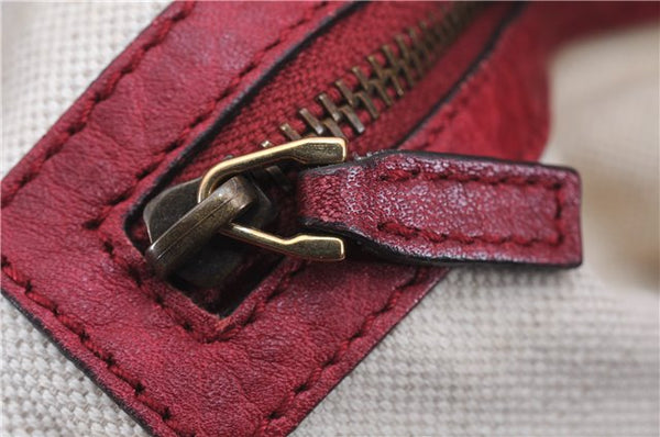 Authentic GUCCI Miss GG 2Way Hand Shoulder Bag Leather 323675 Red 0420E