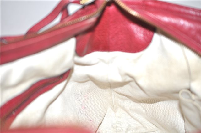 Authentic GUCCI Miss GG 2Way Hand Shoulder Bag Leather 323675 Red 0420E