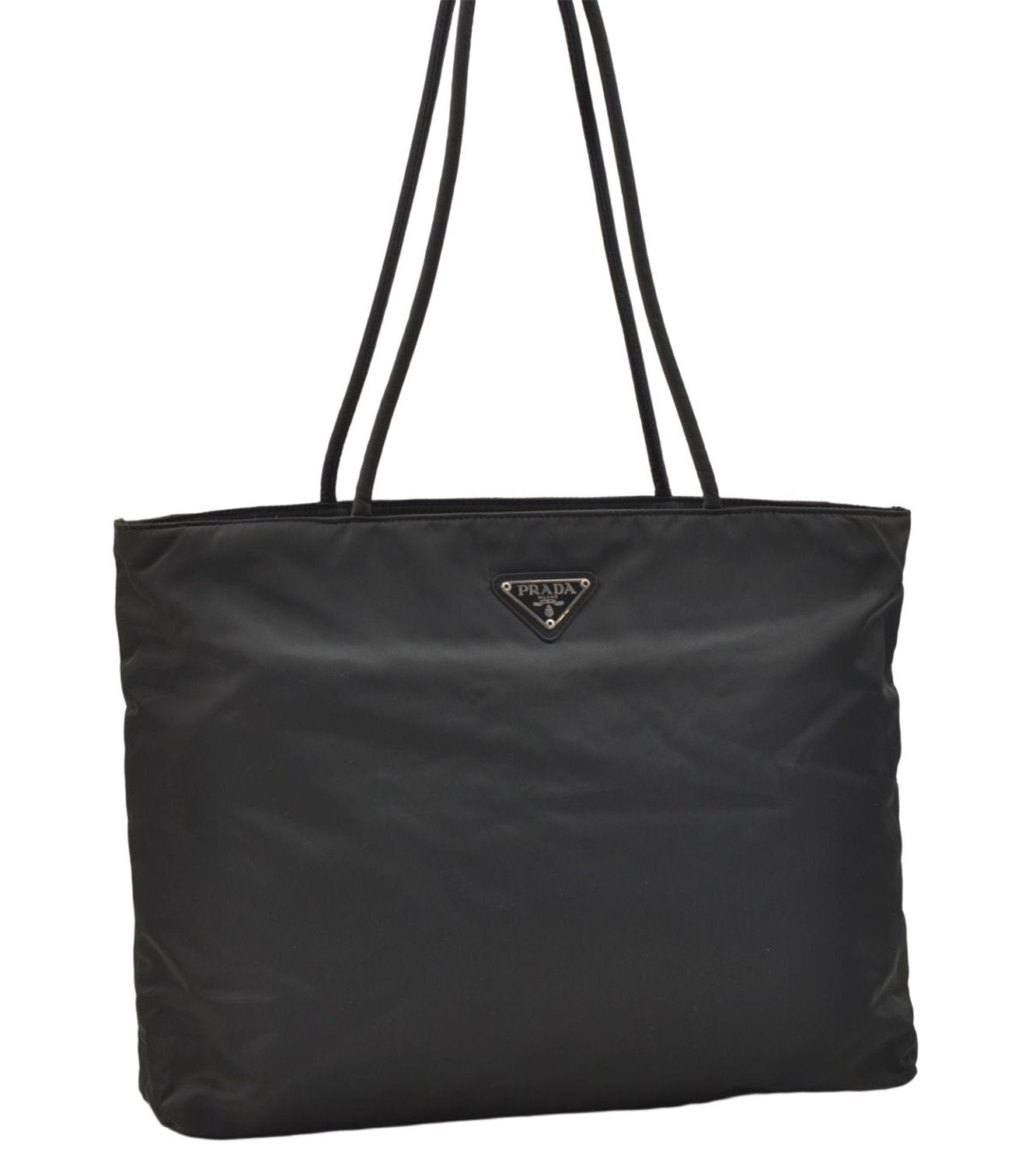Authentic PRADA Vintage Nylon Shoulder Tote Bag Green 0421E