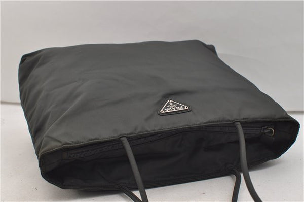 Authentic PRADA Vintage Nylon Shoulder Tote Bag Green 0421E