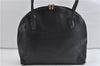 Authentic GUCCI Bamboo Shoulder Hand Bag Leather Black Junk 0422D